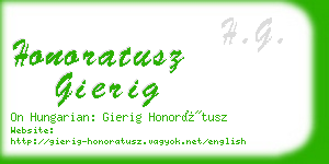 honoratusz gierig business card